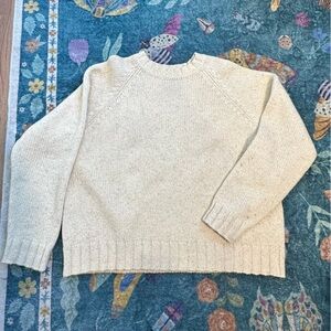 Vintage Abercrombie & Fitch Wool Cable Knit Sweater Large Made in Hong Kong